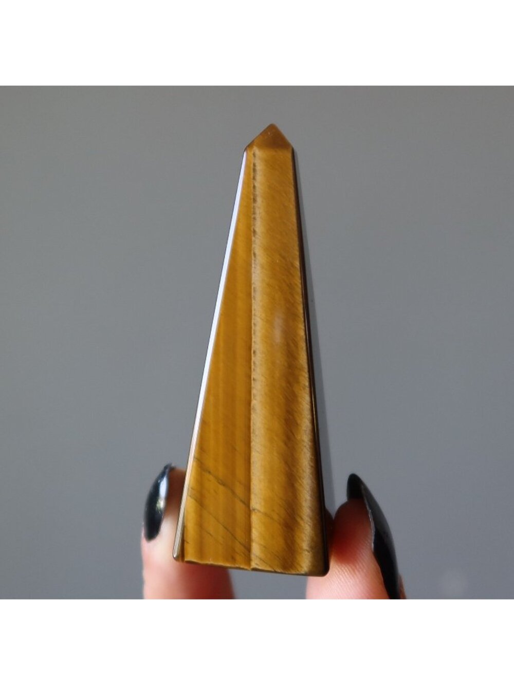 Tigers Eye Tower Wand Glistening Golden Brown Gemstone Point Stone